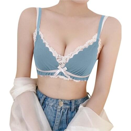 Women Large Size Bralette Thin Wire Free Seamless Sexy Lace Bras Comfort Underwear Push Up Lingerie Ladies Intimates Bra