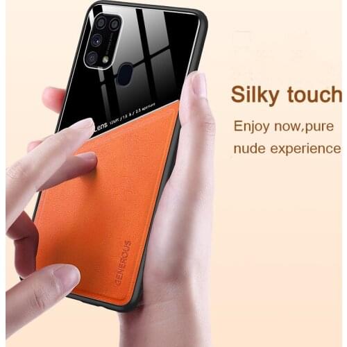 Case For Samsung Galaxy S21 Plus Ultra M31 S M51 M30S M21 Luxury Leather Lens Protection Cover For Samsung A52 A72 5G Cases