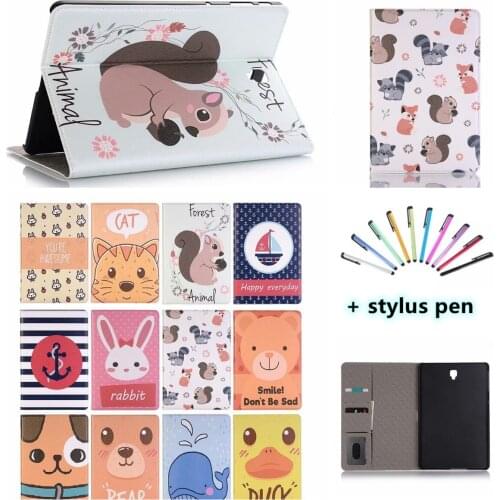 Color Painting Relief Case For Samsung Galaxy Tab S4 2018 10.5 inch SM-T835 SM-T830 T830 Cartoon Leather Flip Stand Tablet Cover