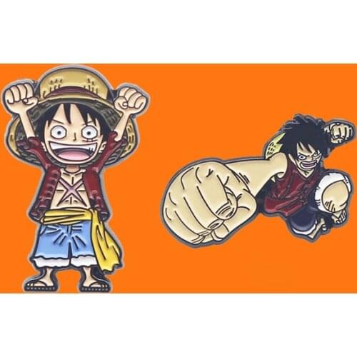 Anime One Piece Enamel Pins Cute Metal Cartoon Brooch Backpack Hat Bag Collar Lapel Badges Men Women Fashion Jewelry Gift