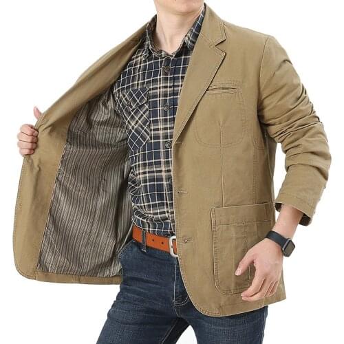 2022 Pure cotton blazers business autumn young men leisure blazers