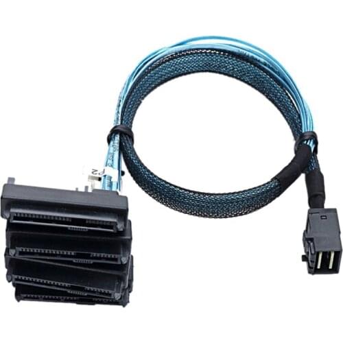 Mini SAS SFF-8643 To 4X29pin SFF-8482 Hard Disk Server Cable 3.33TF/1M