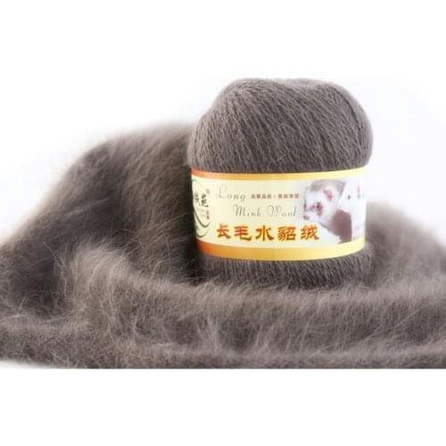 50 grams per person soft mink wool hand-knitted luxury long-wool cashmere Crochet knitted yarn suitable for autumn and winter