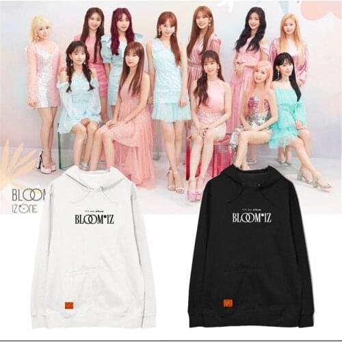 Korean KPOP IZONE BLOOMIZ Album Oversized Hoodie Hip Hop Streetwear Loose Hooded Pullover Printed Long Sleeve Sweatshirts Hoody