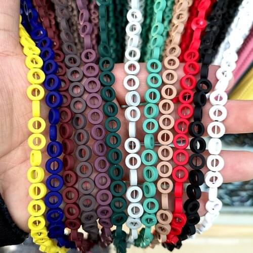 8mm 12mm Natural Stone Color Coated Hematite Round Circle Donut Loose Beads for Making Jewelry Bracelet DIY Accessories XPC002