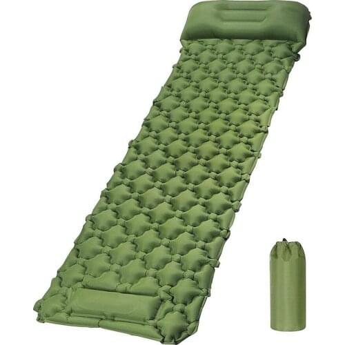 Inflatable Sleeping Pad for Camping, Ultralight Waterproof Sleeping Mat Pillow, for Backpacking Hiking Tent Travel – Green