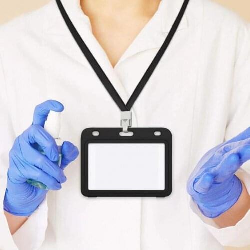 New Vaccination Card Protector Holder 4 X 3 Inche Lanyard Immunization Record Soft Card Case Nurse Doctor Work Health Card