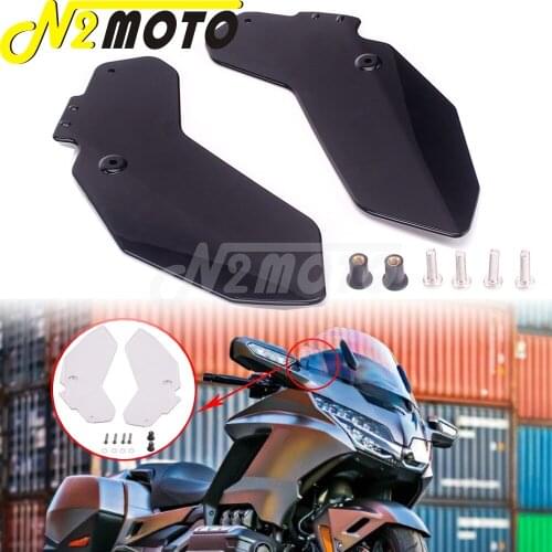 2PCS Smoke Motorcycle Side Windscreen Windshield Front Wind Deflector Fairing Case For Honda GL1800 Gold Wing GL 1800 2018-up
