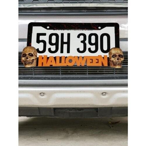 Halloween Personalized License Plate Frame Metal Car Decoration Halloween Personality Michael Myers License Plate Frame