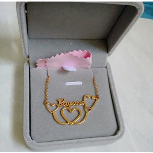 Personalized Stethoscope Name Necklace Stainless Steel ECG Medical Stethoscope Heart Pendant Necklaces Custom Jewelry Graduation