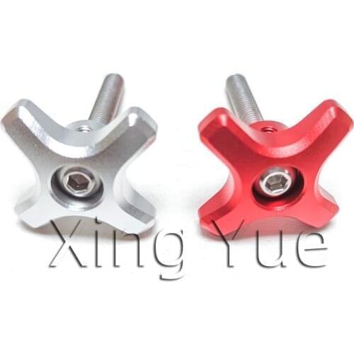 Full Metal M8 umbrella head hand tighten thumb Screws can be replaced screw core red silver Accessory CNC accessories