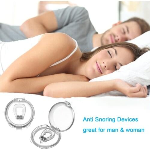 Anti Snoring Devices Magnetic Anti Snoring Clips for Nose Snore Stopper Silicone Anti Snore Clip Set for Better Deep Sleep