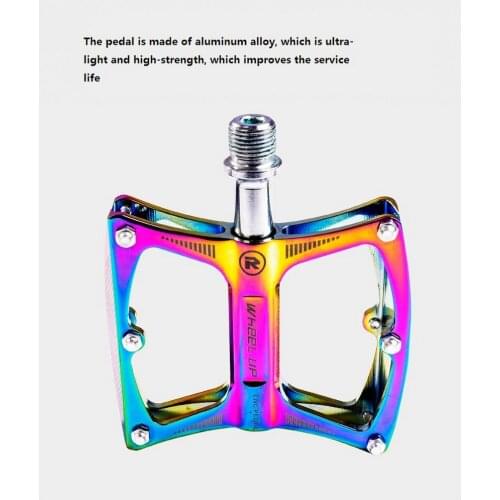 Colorful mountain bicycle pedal- Ultralight aluminum alloy bearing pedal non-slip mountain pedal bicycle accessories