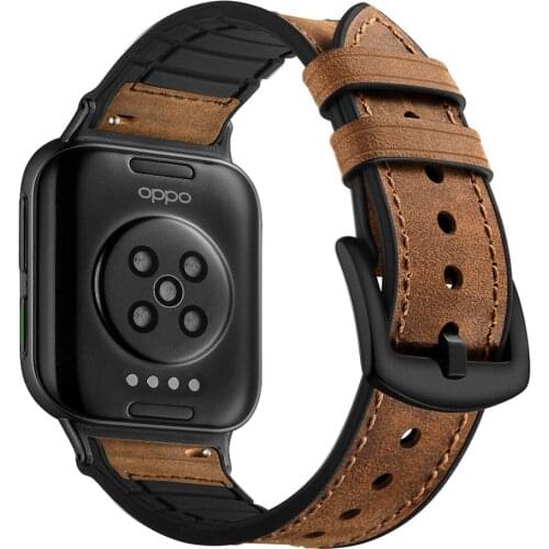 Genuine Leather silicone Strap for OPPO smart Watch 46mm Band replacement Bracelet for OPPO 46 mm Soft Wristband Accessories