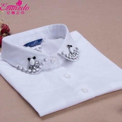 Shirt false collar shirt 100% cotton all-match peter pan collar decoration
