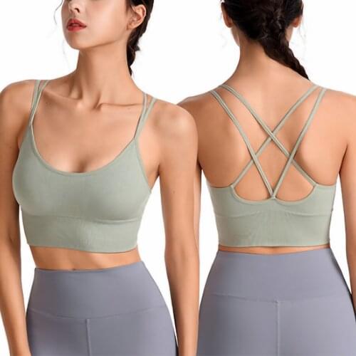 S-XXL Women Casual Sports Vest Underwear Solid Color U-shaped Collar Sleeveless Tops