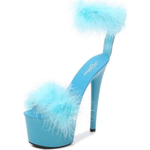 Brand Women Sandals Summer Shoes Patent Leather Buckle 16CM Thin High Heels Open Toed waterproof platform plush women shoes