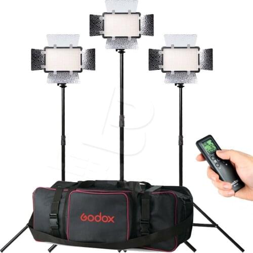 Changeable Version Godox 308C II 3X LED 308C Photo Studio Video Continuous Light Kit For Wedding Fashion 3300-5600K