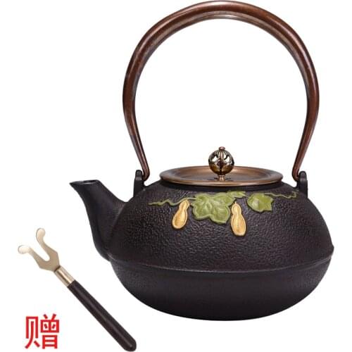 Standard work hall iron pot Cast iron pot Special price uncoating in southern Japan pig iron pot teapot tea set
