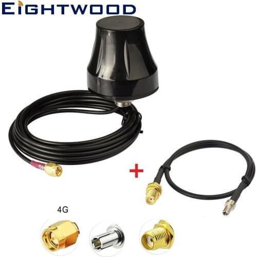 Eightwood 4G LTE Screw Mount 2dBi SMA TS9 Male Antenna for 4G LTE Router Mobile Cell Phone Booster System USB Modem MiFi Hotspot