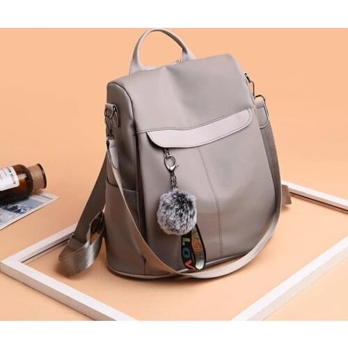 Waterproof Backpack For Women Fashion Oxford Rucksack Hairball Tassel School Bag Travel Large Capacity Backpack Female Mochila