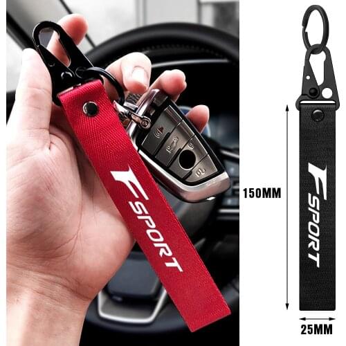 1pcs Fashion Keychain key streamer Lanyard Car Nylon Webbing Keyring For F sport LEXUS CT200h ES LS IS RX UX NX LX GX GS LC RC