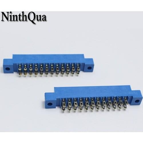 10pcs/Lot 24P 805 Card Edge Connector 3.96mm Pitch 2x12 Row 24 Pin PCB Slot Solder Socket SP24 Dip Wire Solder Type