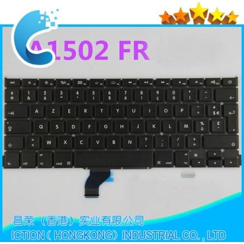 20pcs/lot lOriginal New A1502 French FR Keyboard For Apple Macbook Pro 13'' Retina A1502 Keyboard French 2013 2014 2015 Year