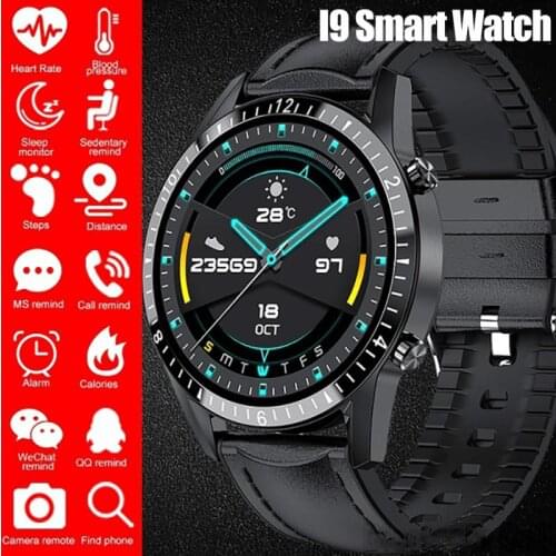2021 Fashion I9 Smart Watch Ladies Heart Rate Blood Pressure Multifunctional Sport Watch Men Woman Waterproof Smartwatch Women