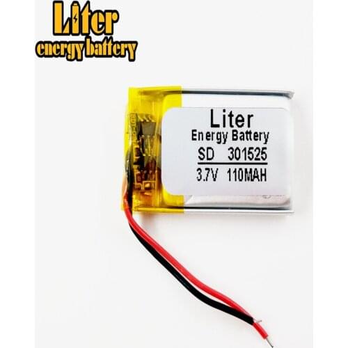 3.7V lithium polymer battery 031525 301525 110mah MP3 MP4 Bluetooth headset