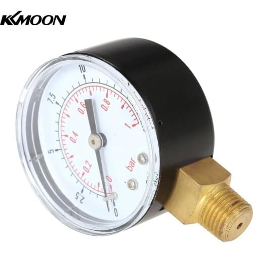 50mm manometer 0~15psi 0~1bar Water Pressure Dial Hydraulic Pressure Gauge Meter Manometer 1/4" NPT Thread manometre pression