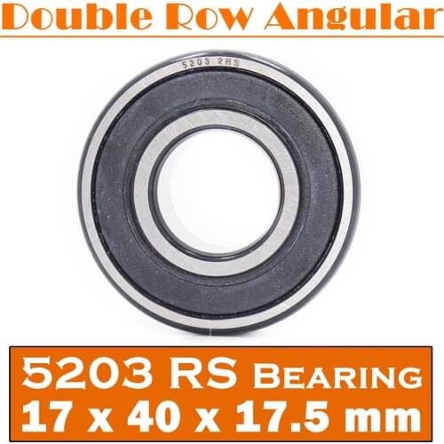 5203 2RS Bearing 17 x 40 x 17.5 mm ( 1 PC ) Axial Double Row Angular Contact 5203RS 3203 2RS 3056203 Ball Bearings