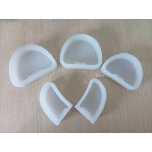 5Pcs/set Dental Lab Silicone Rubber Base Moulds Plaster Gypsum Carving Model Former Base Molds With/Without Tongue