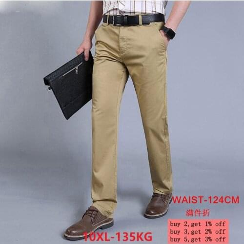 Mens Casual Pants Pants Dressing 9XL 10XL Elastic Stretch XL Sale 5XL 8XL 7XL 46 48 Business Pants Mens Khaki