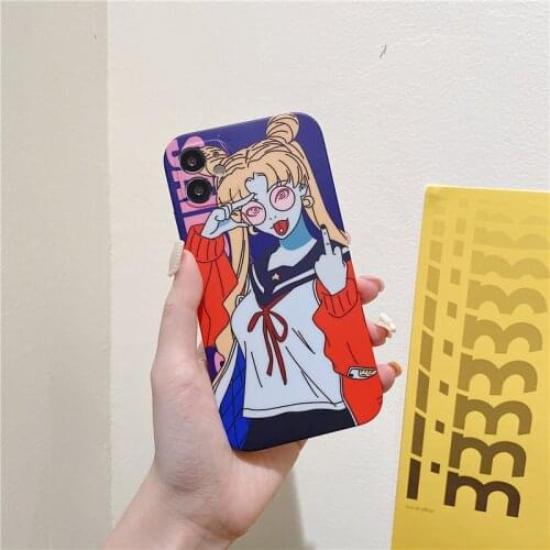 Girl phone cover for iphone 7 8 Plus 11 12 pro max case kawaii camera protector coque iphone12 11pro xs xr silicone phone shell