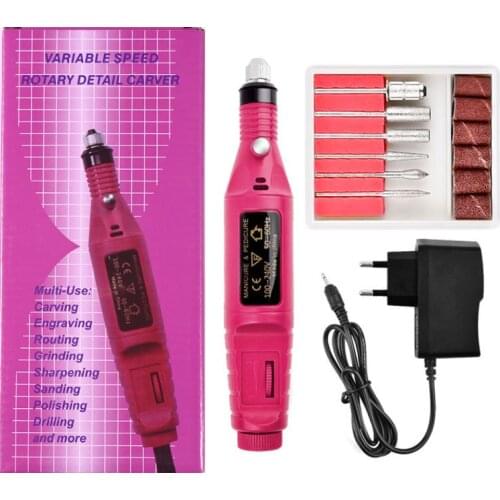 1Set Electric Nail Drill Machine Set Nail Polishing Grinding Equipment Pedicure Professional Strong Nail Polishing Tool