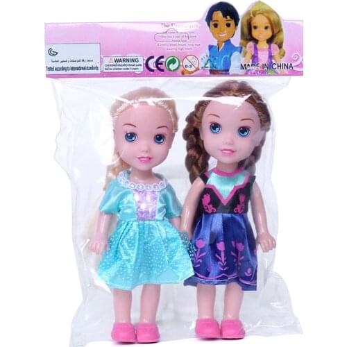 Original 16cm Frozen Princess Doll Anna Elsa Doll Children Boy Girl Toy Birthday Gift Environmental Safe