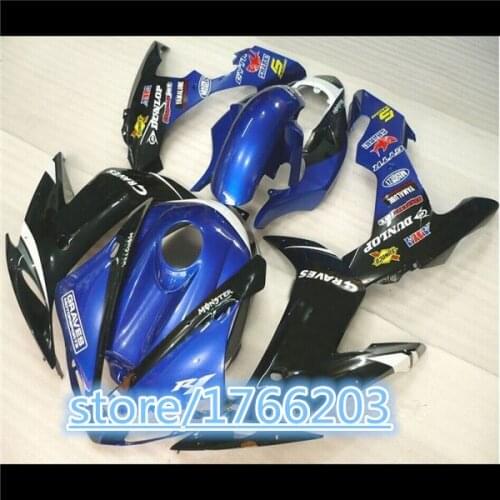 HOT SALES 100%NEW Blue black bodywork for YZF R1 04 05 06 YZF-R1 04-06 YZF1000 YZF R1 2004 2005 2006 ABS Fairing kit