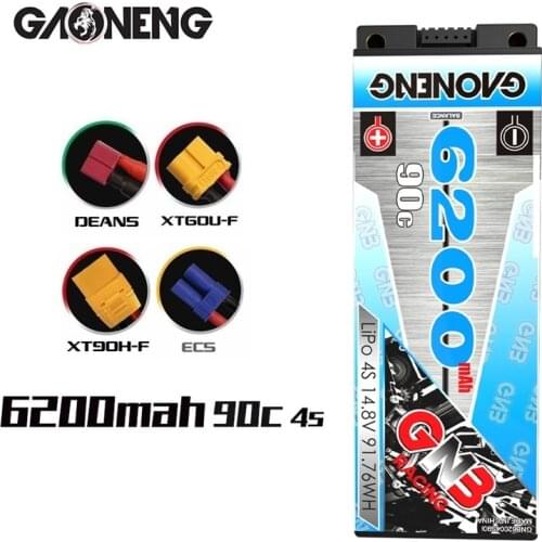 GAONENG GNB 6200mAh 14.8v 90C PLUS LiPo Battery For Remote Control Car Racing Spare Parts With Shell Upgrade LiHV 4S Battery