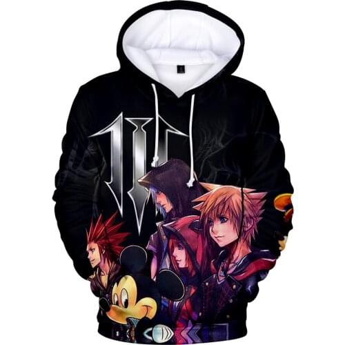 Fashion Design Kingdom Hearts 3D Hoodies Men Women Kids Spring Autumn Sweatshirts Anime Harajuku Pullover kingdom hearts Clothes