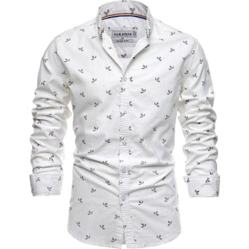 Spring Autumn 2021 New Arrival Cotton Floral Mens Shirt Slim Fit Casual Printing New Multi-color Men Shirts
