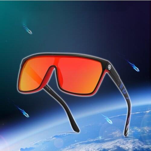 Kdeam Mens Luxury Polarized Sunglasses One-piece Shape Oversized Male shield Eyewear Women Goggles Driving Climbing Sports