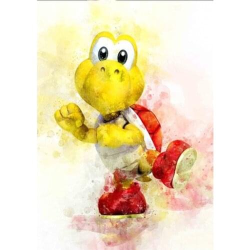 Carton Mario DIY Cross Stitch Embroidery 11CT Kits Needlework Set Cotton Thread Printed Canvas Home Decoration Dropshipping