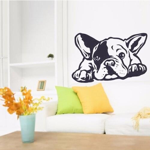 New Hot French Bulldog Dog Wall Decals Art Vinyl Wall Sticker Home Decor Mural DIYDecoration Living Room Sticker Y-5