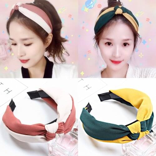 New Arrival Hairbands For Women Girls Head Bands Two colors Knitting Knotted Hair Bezel Lady Hair Hoop Female Hair Accessories