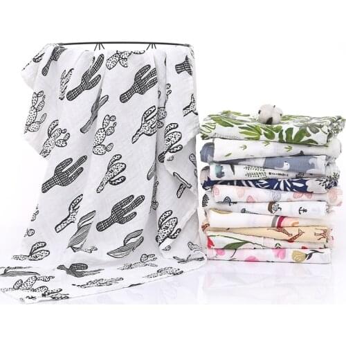 120X110cm Muslin Baby Blankets Newborn Swaddle Blanket Mantas De Bebe Cotton Gauze Blanket Swaddling Blanket Muslin Diaper