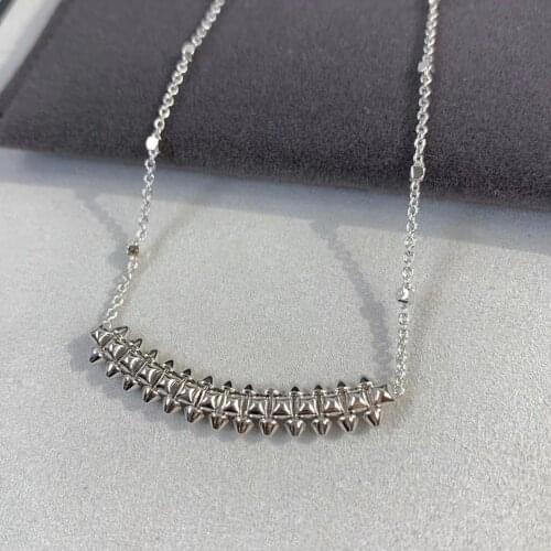 Famous Brand Top Quality European Luxury Jewelry For Women Marking Rivets Rose Gold Pendant Fashion Hot Party Classic Necklace