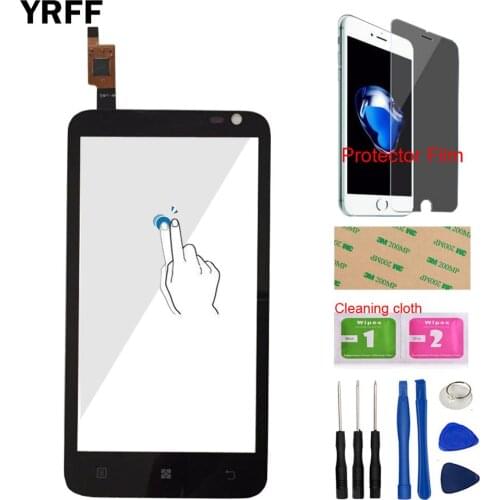Touch Screen Front Glass For Lenovo S720 S 720 Touch Screen Touch Digitizer Panel Glass Protector Film