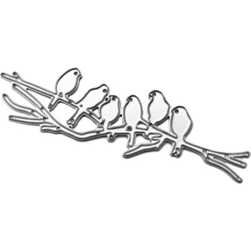 Birds on Branch Metal Cutting Dies Stencil Scrapbooking DIY Album Stamp Paper