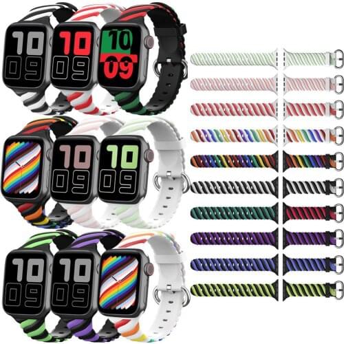 Women Band For Apple Watch Straps 40mm 44mm 38mm 42mm Silicone Wristband Belt Bracelet For Iwatch 6 Se 5 4 3 Band Accessories